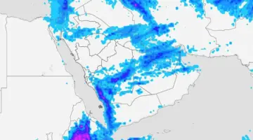 المركز الوطني للأرصاد | أمطار غزيرة مصحوبة بالبَرَد وجريان السيول في 7 مناطق | أحوال الطقس